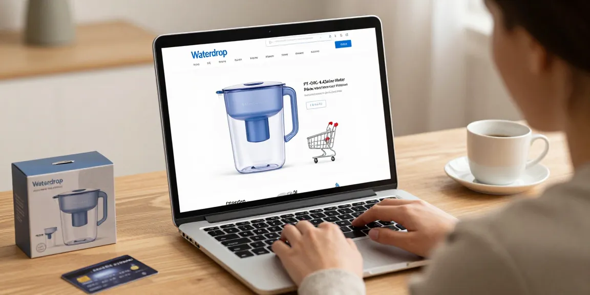 Waterdrop PT-04C-A Alkaline Water Filter Pitcher showcased during online shopping, best deals on e-commerce platform.