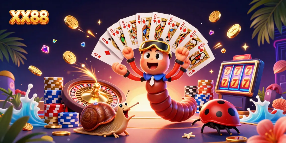 Experience thrilling gameplay at XX88 with a vibrant 3D casino scene filled with excitement.