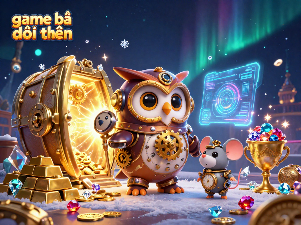 Engage with the exciting game bài đổi thưởng through vibrant 3D illustration showcasing wild casino adventures.