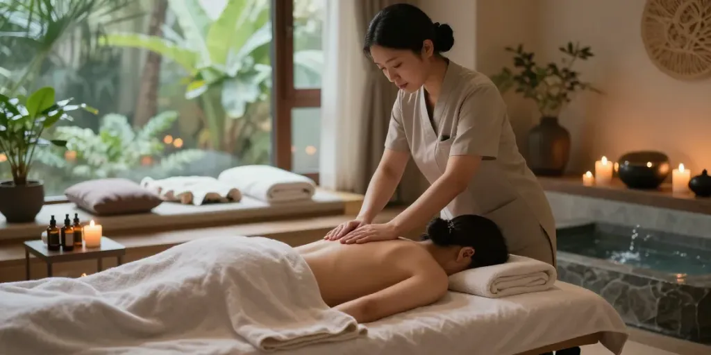Inviting 구리출장안마 experience in a luxurious spa setting with serene atmosphere.