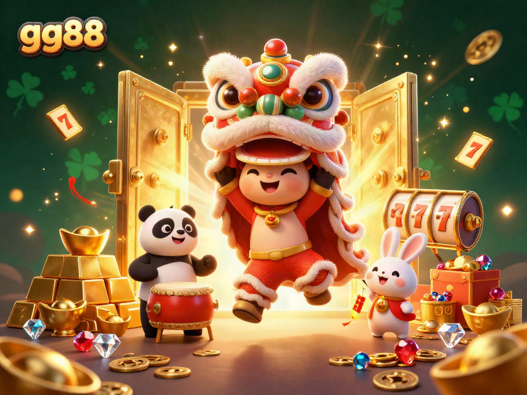 Engage with the glimmering world of gg88 casino as you enjoy vibrant lion dance visuals and captivating riches.