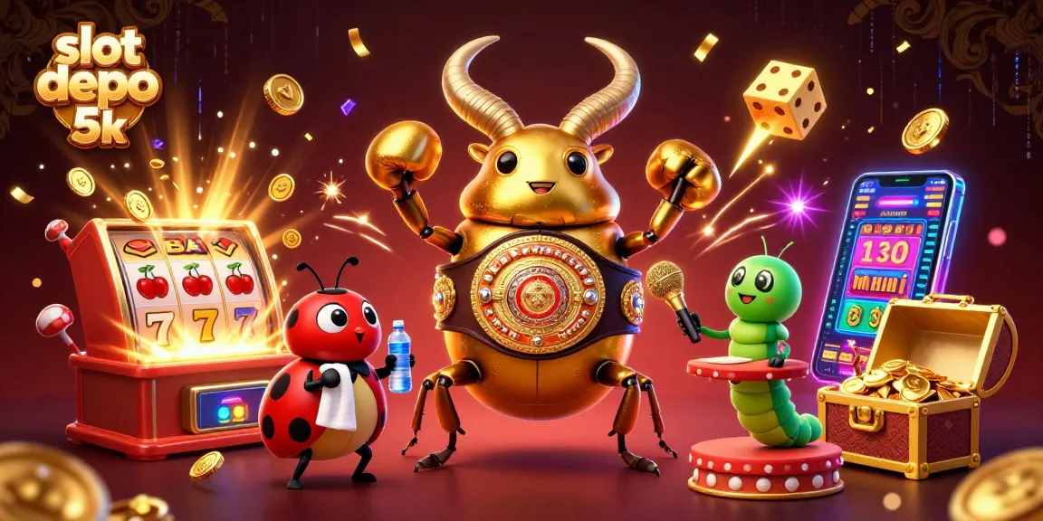 Engage in thrilling gameplay with slot depo 5k and vibrant casino action illustrated in a dynamic scene.