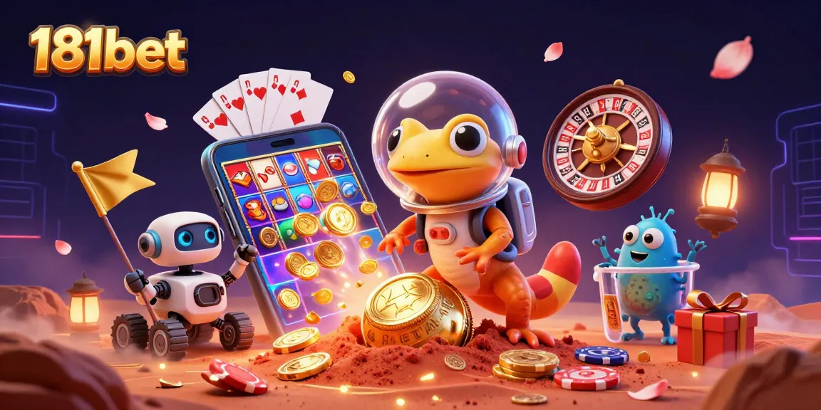 Play exciting games at 181bet with vibrant visuals and engaging casino elements in a sci-fi theme.