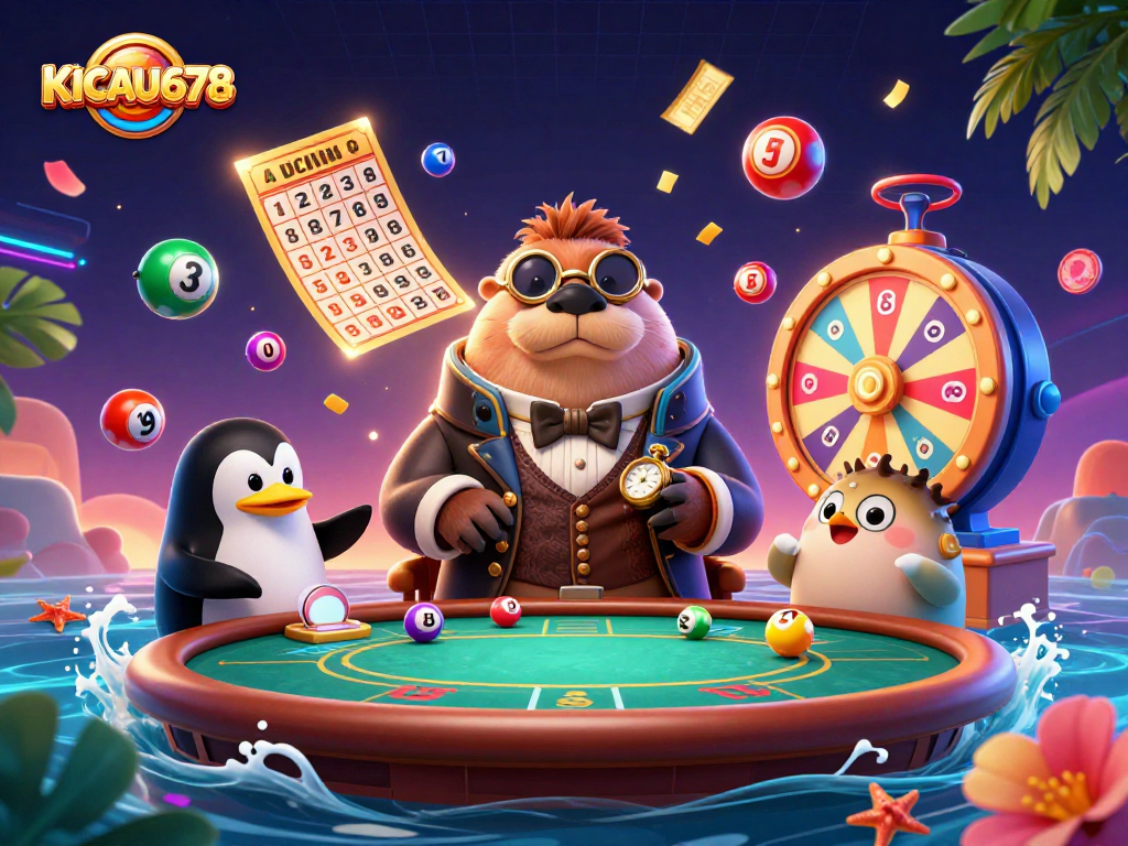 KICAU678's exciting underwater gambling scene showcases a walrus playing poker, enhancing your fun!