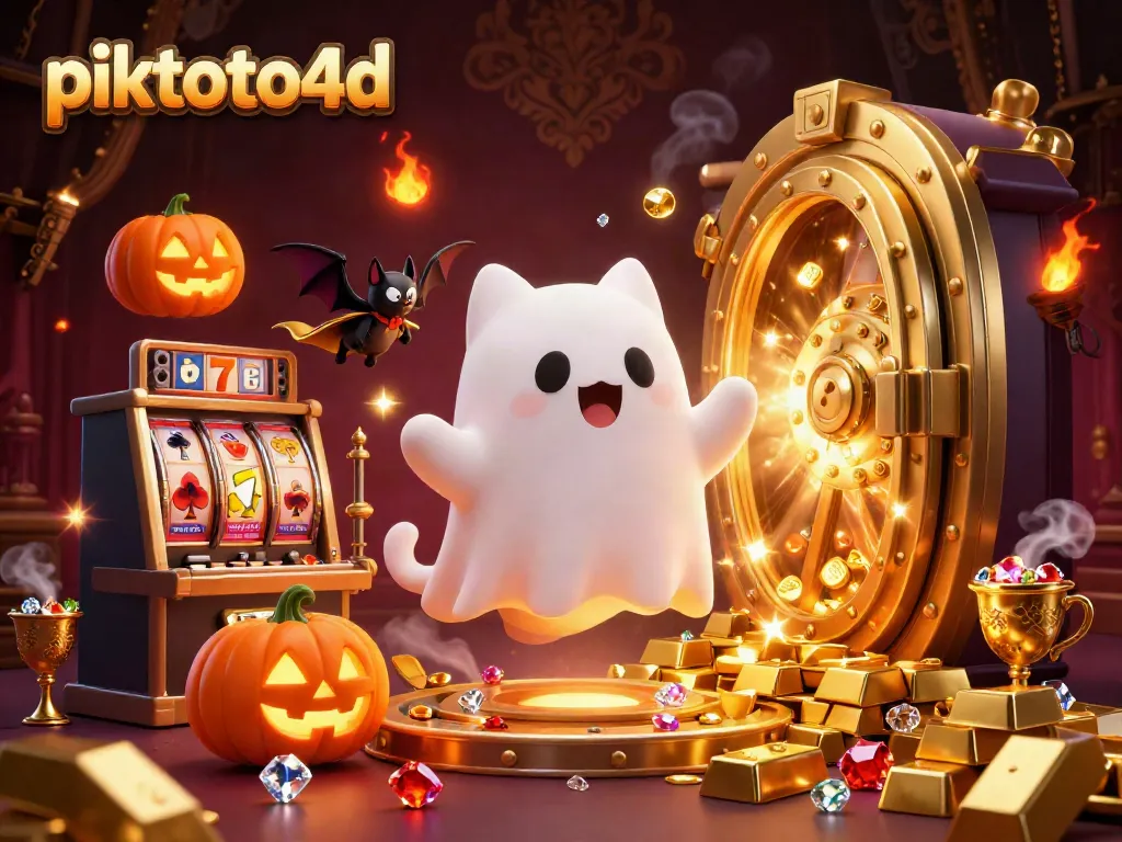 Experience thrills with piktoto4d casino games featuring a ghost cat and treasures in a haunted mansion.