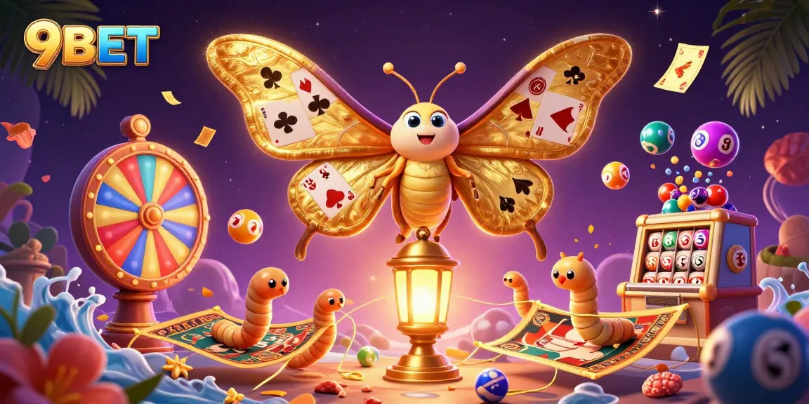 Experience the thrill of winning at 9BET with vibrant casino scenes and exciting lottery elements!
