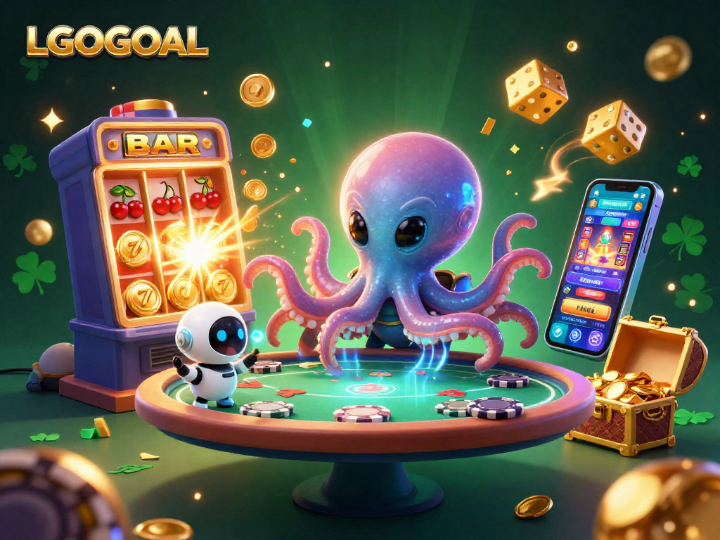Experience LGOGOAL’s thrilling casino adventure with an alien octopus and jackpot explosions.