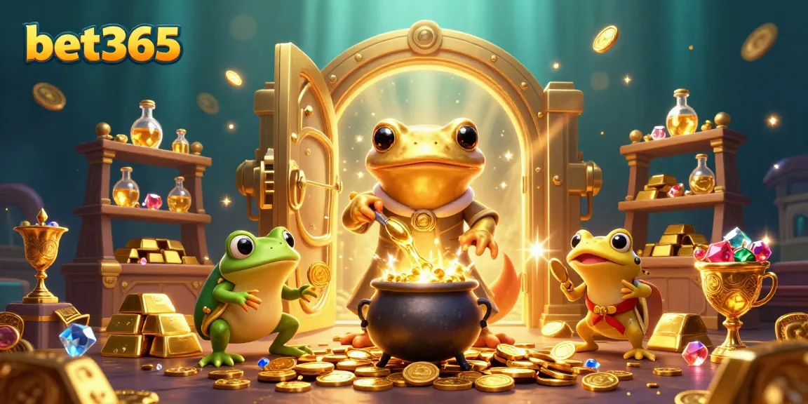 Join the adventure with bet365's golden alchemist and enchanting treasure scene in the casino.