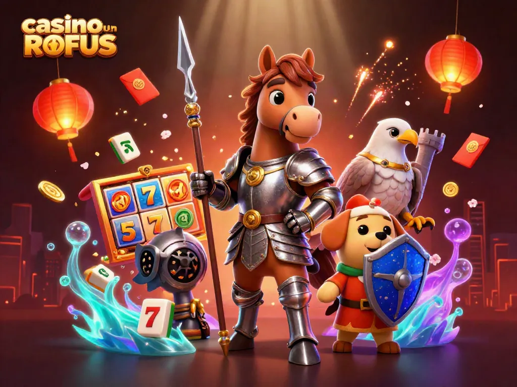 Experience excitement at casino uden ROFUS with vibrant slot reels and engaging gaming elements.