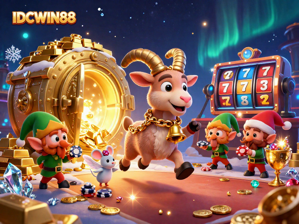 Engage in exciting gameplay at IDCWIN88's vibrant casino, featuring 3D cartoon characters and dynamic gaming elements.