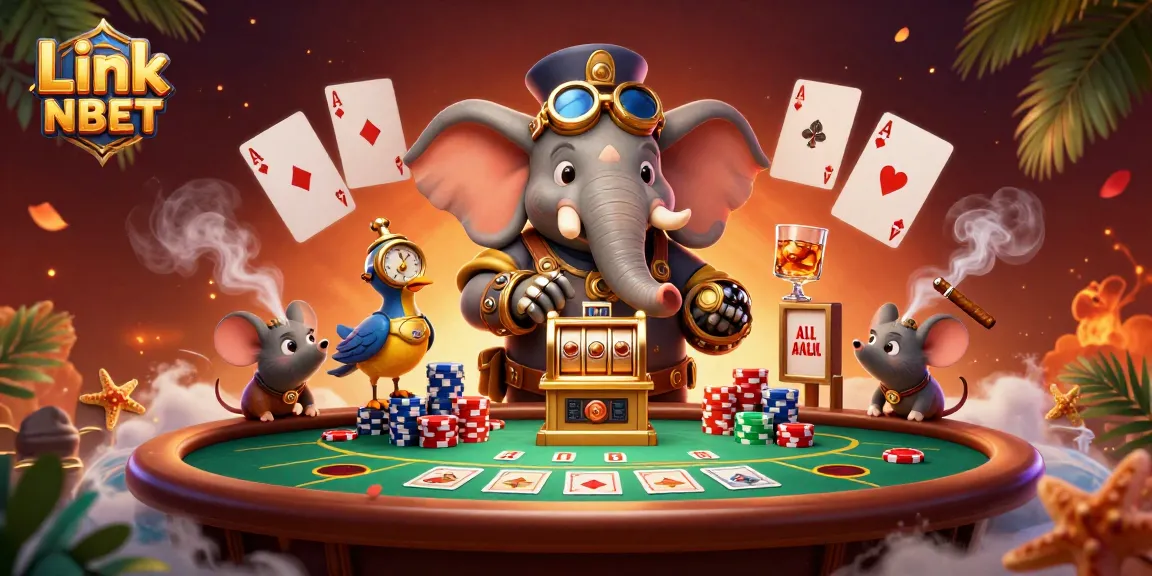 Spin the golden slot machine in an engaging Link NBET 3D casino world filled with action.