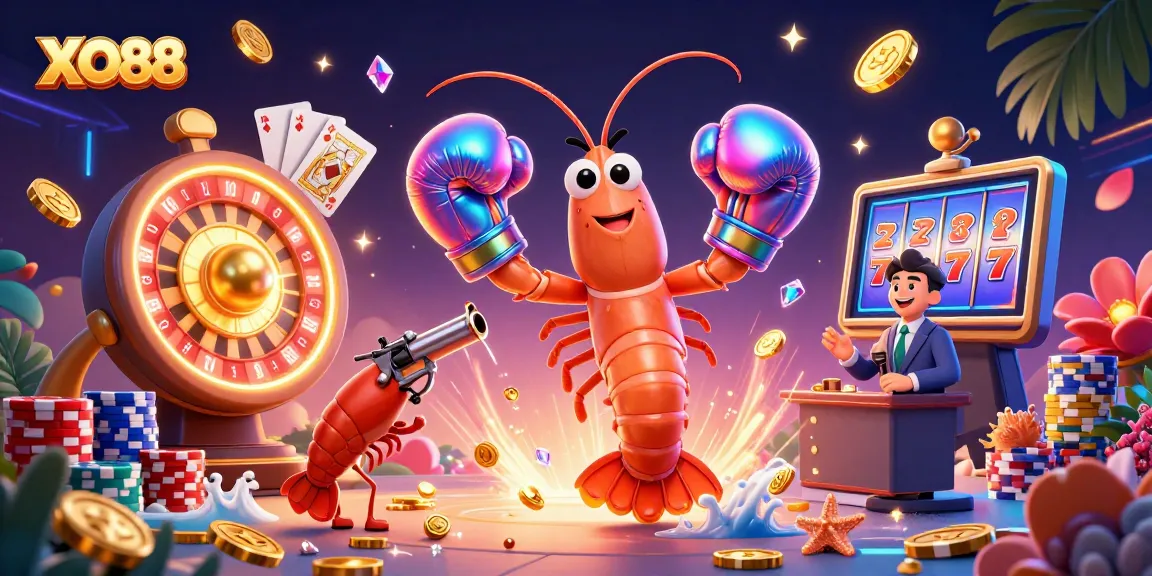 Experience top-tier gambling with XO88 featuring vibrant characters and dynamic casino elements.