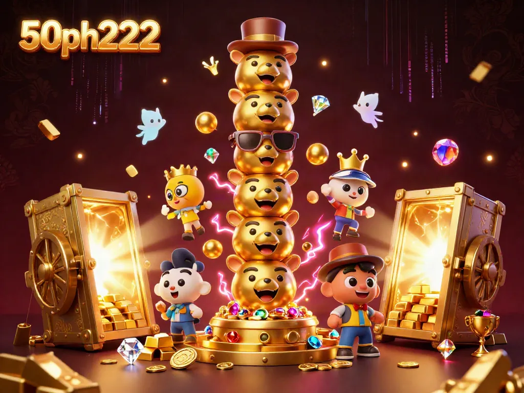 Experience thrilling slots with 50ph222 featuring vibrant totems and treasure bursts.
