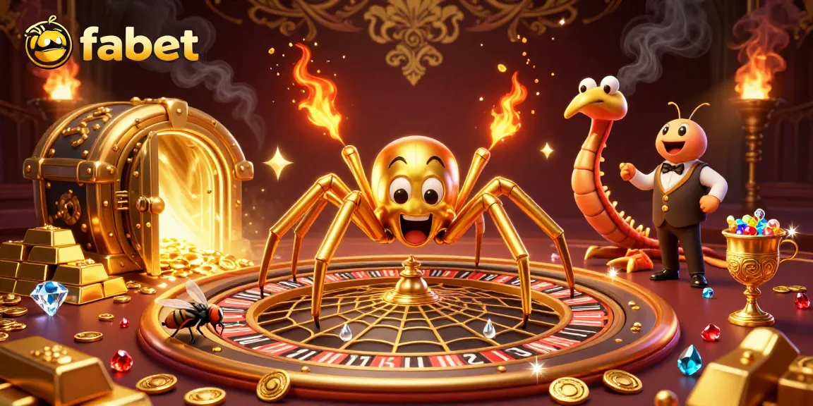 Bet and win big with fabet in a vibrant 3D casino scene featuring unique gambling characters.