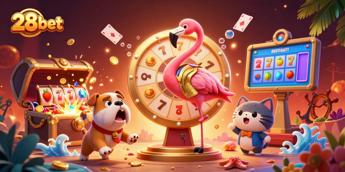 Experience thrilling moments at 28bet with the exciting game show host and vibrant casino elements!