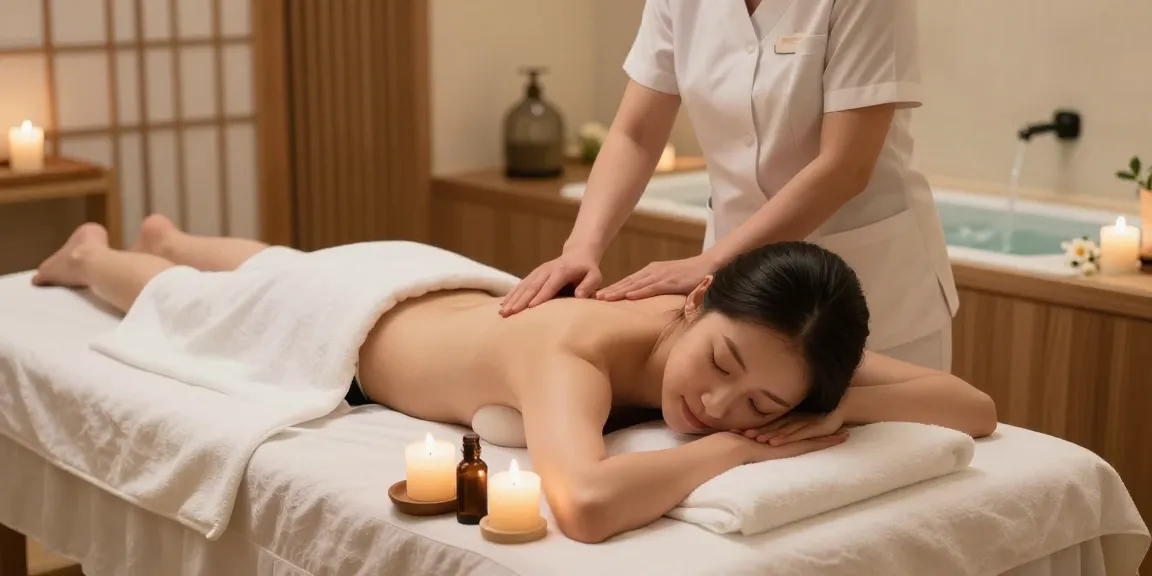 Relaxing 서울출장마사지 experience in a serene spa setting with soothing decor and professional therapist.
