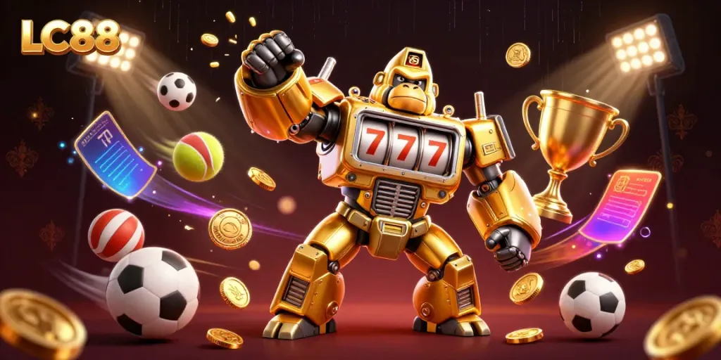 Experience thrilling gameplay with LC88's dynamic casino robots and sports excitement.