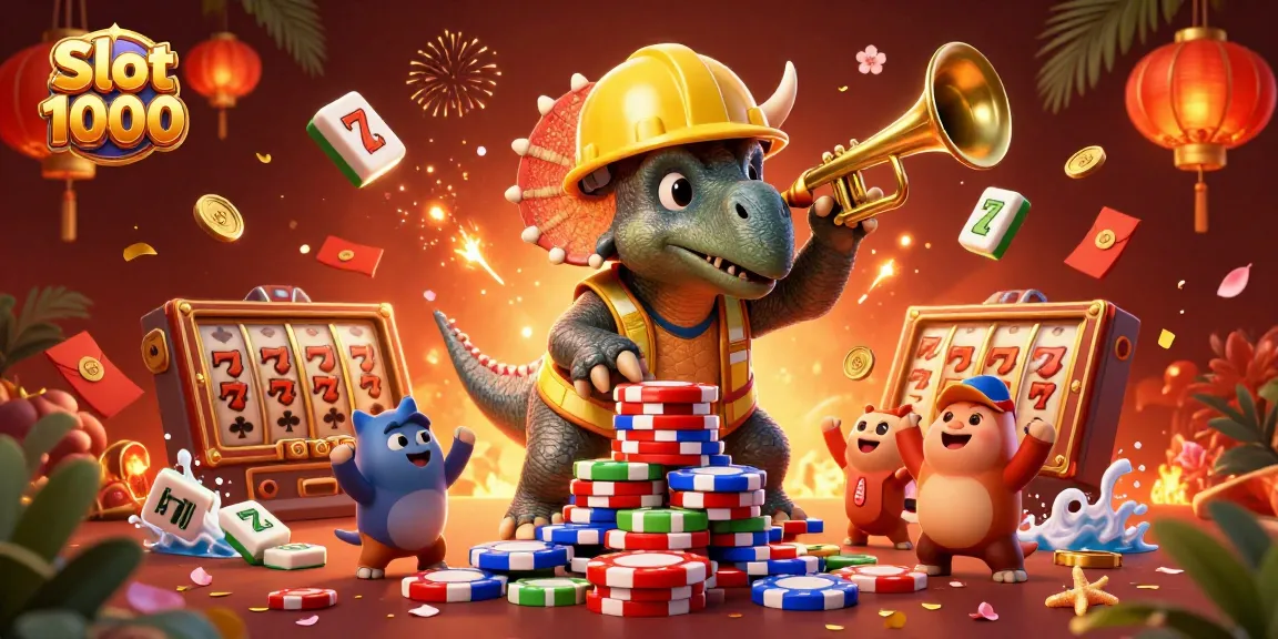 Experience Slot 1000 action with vibrant casino characters and dynamic game elements in a celebratory scene.