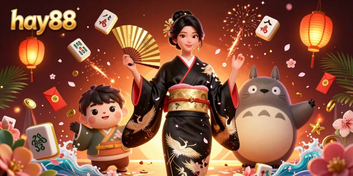 Experience exhilarating gaming action at hay88 with vibrant 3D illustrations of traditional motifs.