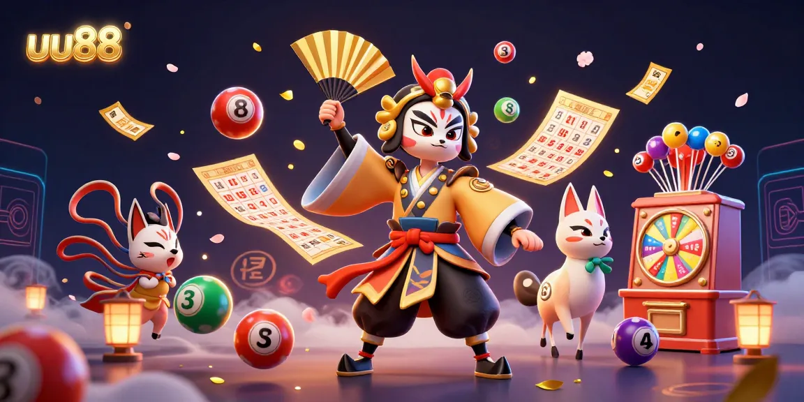 Engage with the lottery at uu88, featuring colorful balls and vibrant winning elements in an exciting atmosphere.